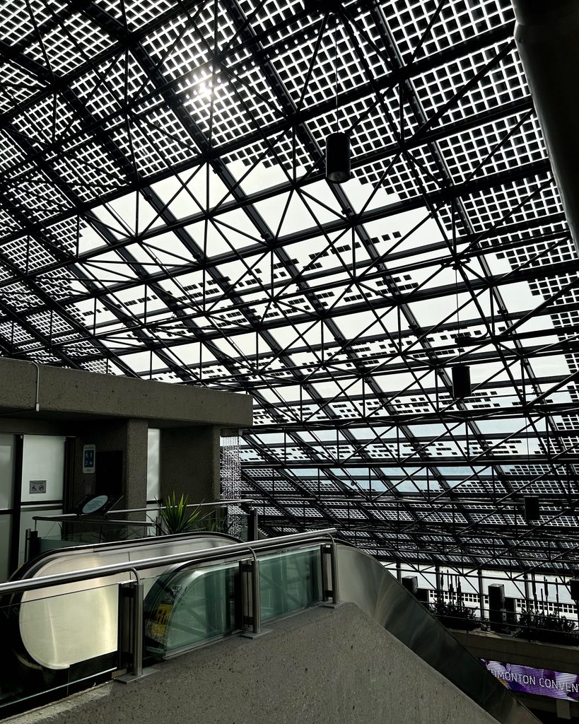 A photograph of the interior of the Edmonton Convention Centre