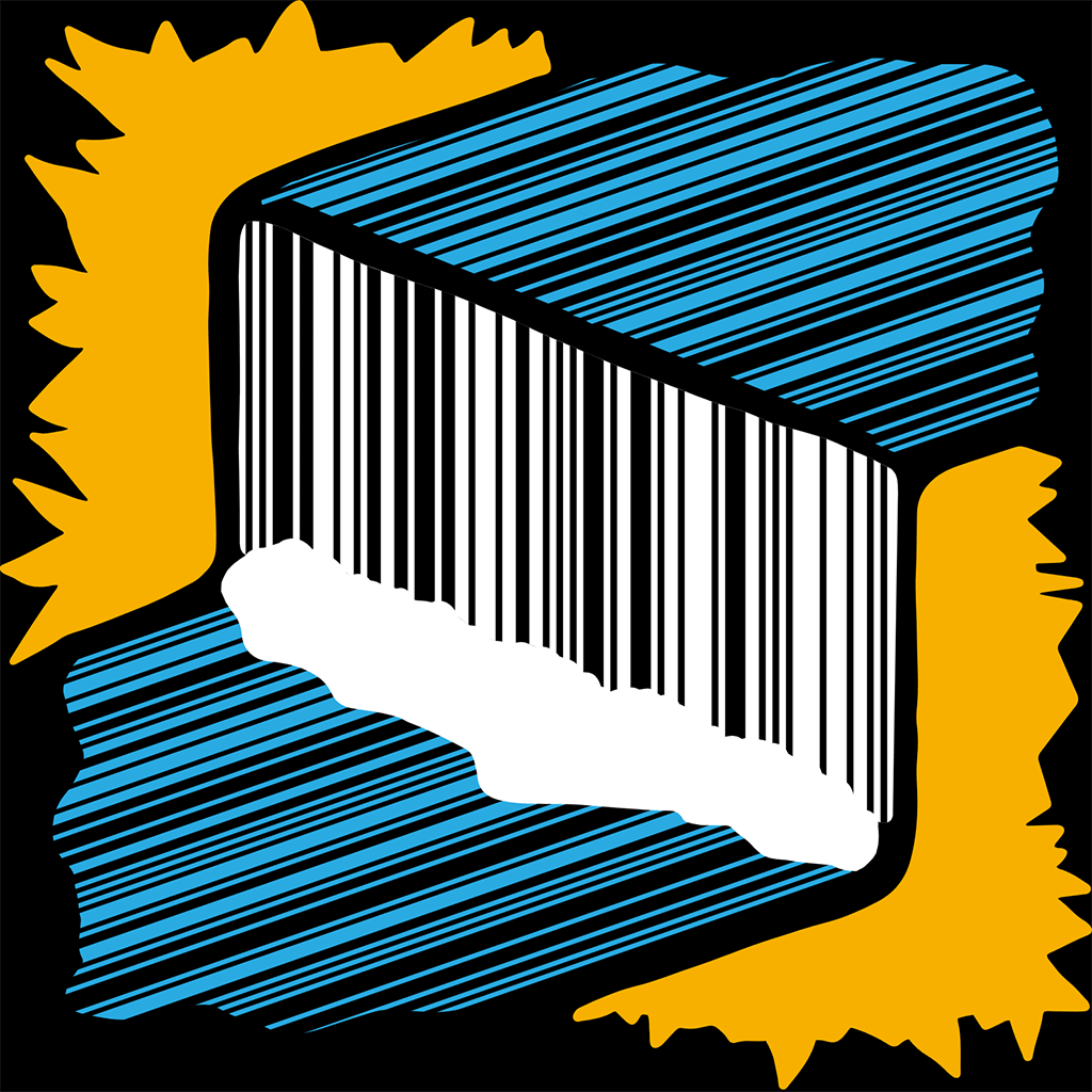 A scannable waterfall barcode for 25 Years of Ed Tech.